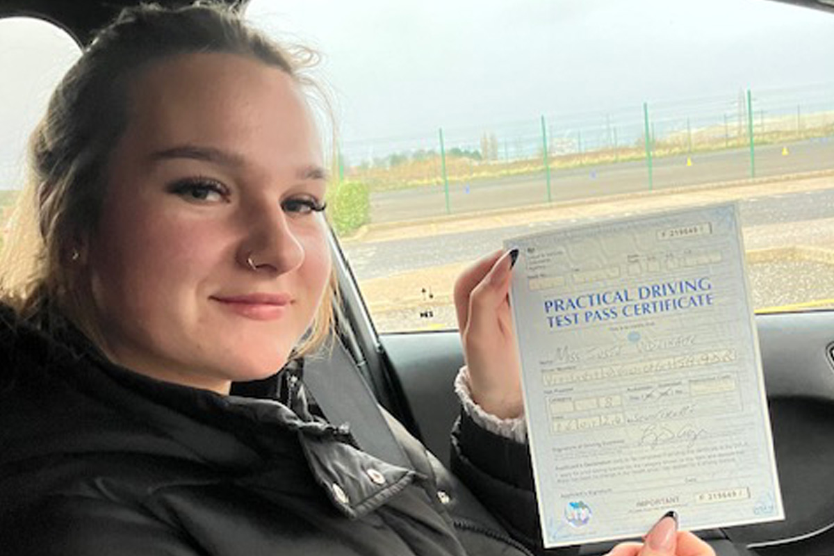 she passed her test